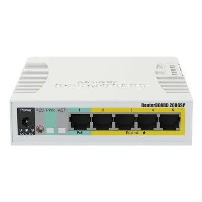 Switch Mikrotik 5 Portas Gigabit PoE - RB260GSP