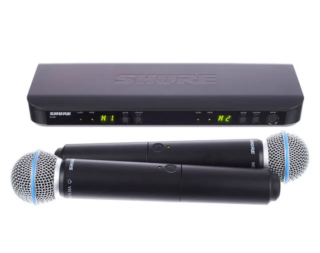 Mic. s/fios Mão Shure BLX288/BETA58 Dual
