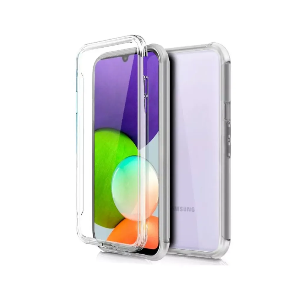 Capa Silicone Frente e Verso Samsung Galaxy A22 4G Transparente