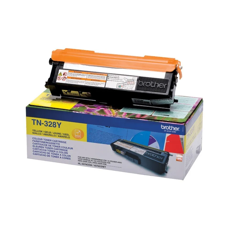 Brother TN-328Y toner 1 unidade(s) Original Amarelo TN328Y