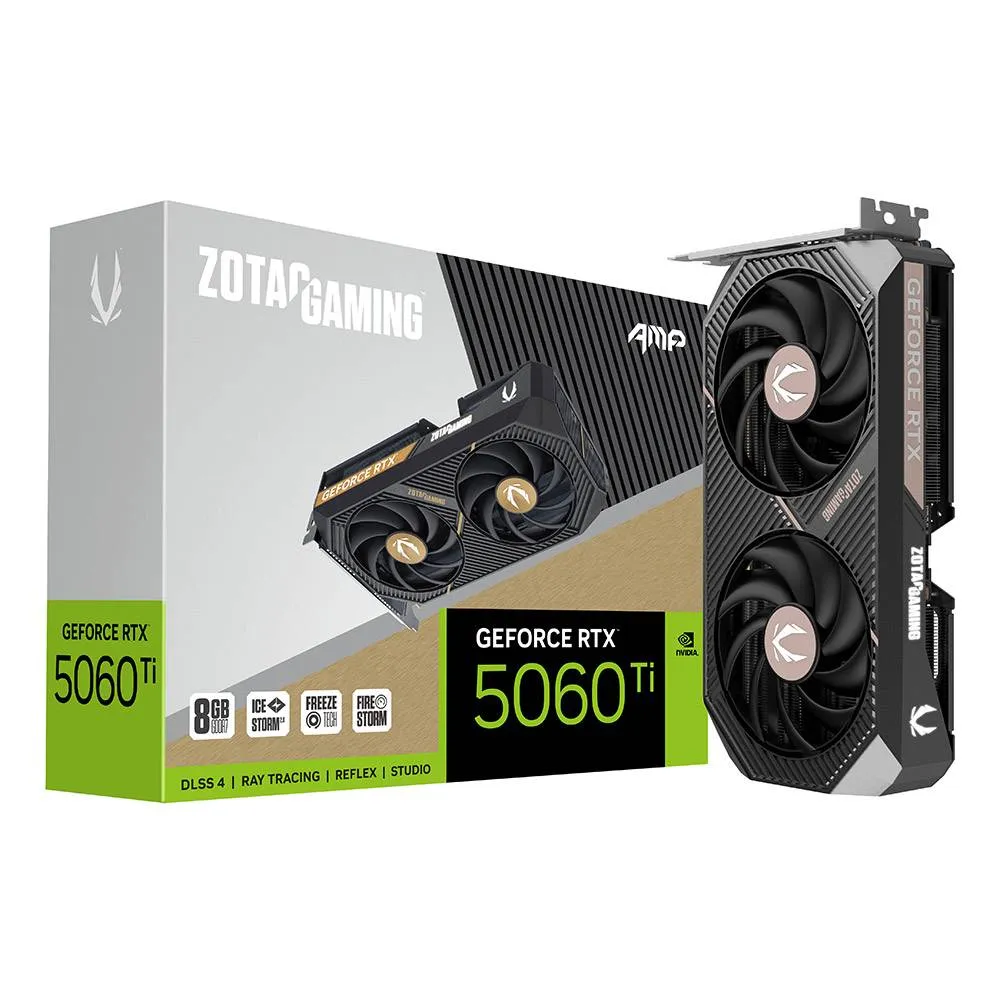 Placa Gráfica Zotac Gaming GeForce RTX 5060 Ti Blackwell AMP 8GB GDDR7 DLSS4