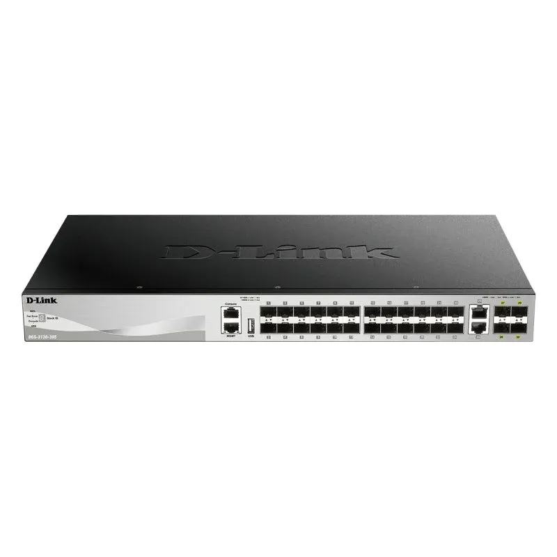 D-Link DGS-3130-30S/E Switch Gerido L3 Gigabit 10G com 26 Portas + 4 SFP+