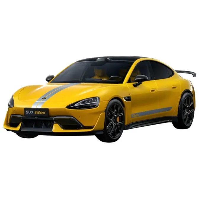 Carro Modelo Xiaomi SU7 Ultra 1/18 Die-cast Amarelo Relâmpago