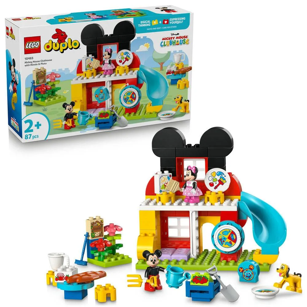 LEGO DUPLO Disney: Casa do Mickey Mouse com Minnie e Pluto | Idades 2+ | 87 Peças | Item 10465