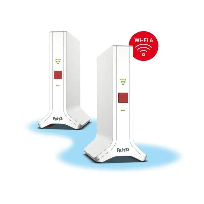 WiFi Mesh Fritz 2 Nós 4200 Mbps Cobertura 4 Divisões Wi-Fi 6 LAN Gigabit