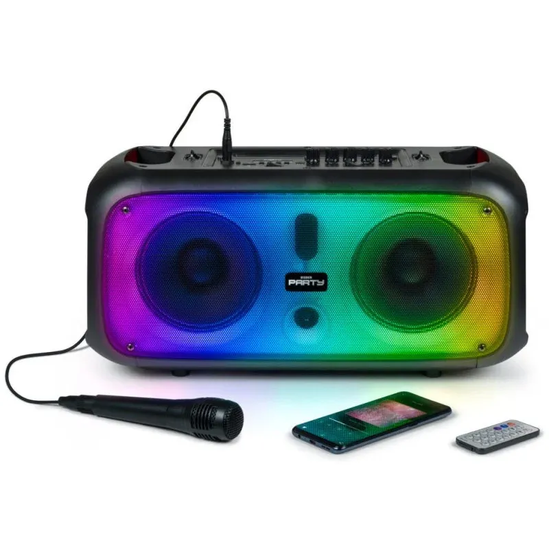BigBen PARTYBTHPLH Altifalante Bluetooth LED com Microfone 200W