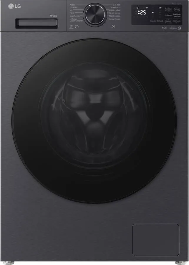Pré-venda Máquina de Lavar e Secar Roupa LG W2X5095TBB (8/5 kg - 1200 rpm - Preto)