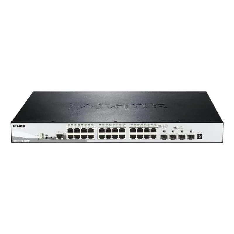 Switch Gestor D-Link DGS-1510-28XMP 24 Ports Gigabit PoE+ 4 SFP+ Apilável L2/L3