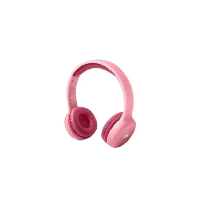 Auriculares Muse M-215BTP sem fios Bluetooth para crianças, volume limitado, rosa