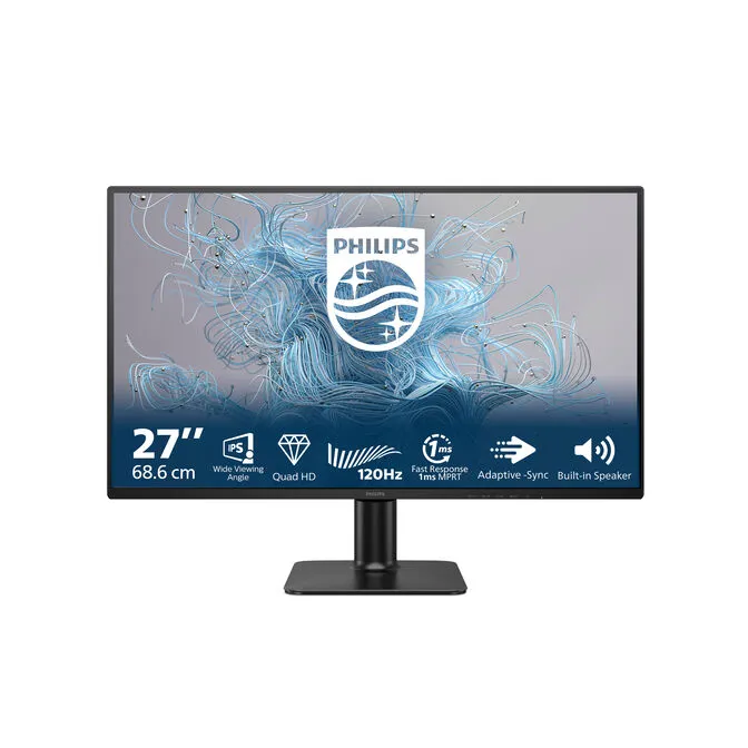 Monitor Philips Série 2000 27" 27E2N2500 IPS FHD 120Hz 1ms HDR10