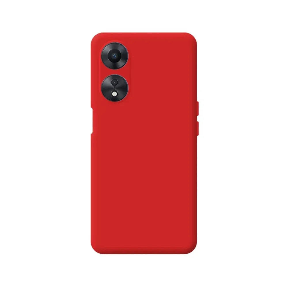 Capa Silicone Apokin Oppo A78 5G Vermelha