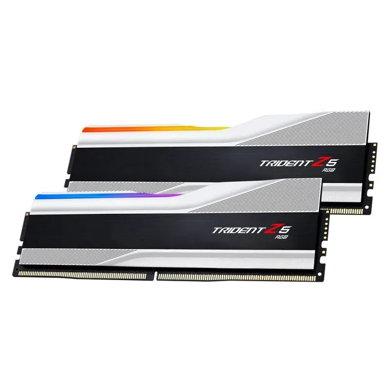 Memória RAM G.Skill Trident Z5 RGB Prateada DDR5 6400MHz 32GB 2x16GB CL39