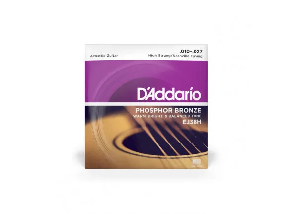 D'Addario EJ38H 10-27 High Strung/Nashville Tuning, Phosphor Bronze