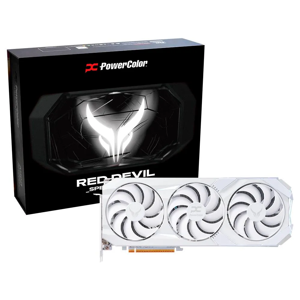 Tarjeta Gráfica PowerColor Red Devil Radeon RX 9070 XT 16GB GDDR6 Spectral White