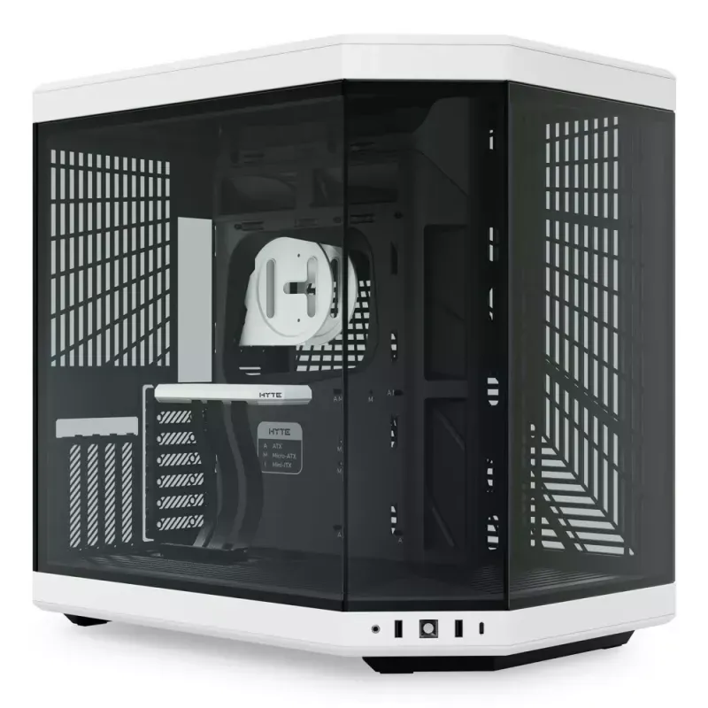 Caixa ATX Hyte Y70 Vidro Temperado Preto/Branco
