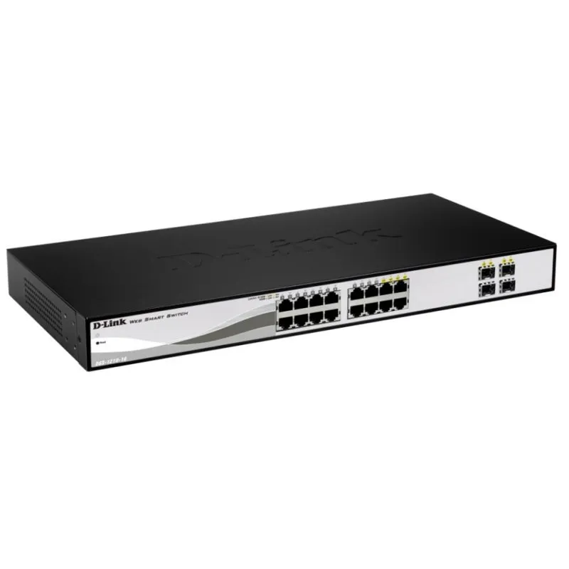 D-Link DGS-1210-16 Switch 16x Portas Gigabit Gerido SFP com Montagem em Rack