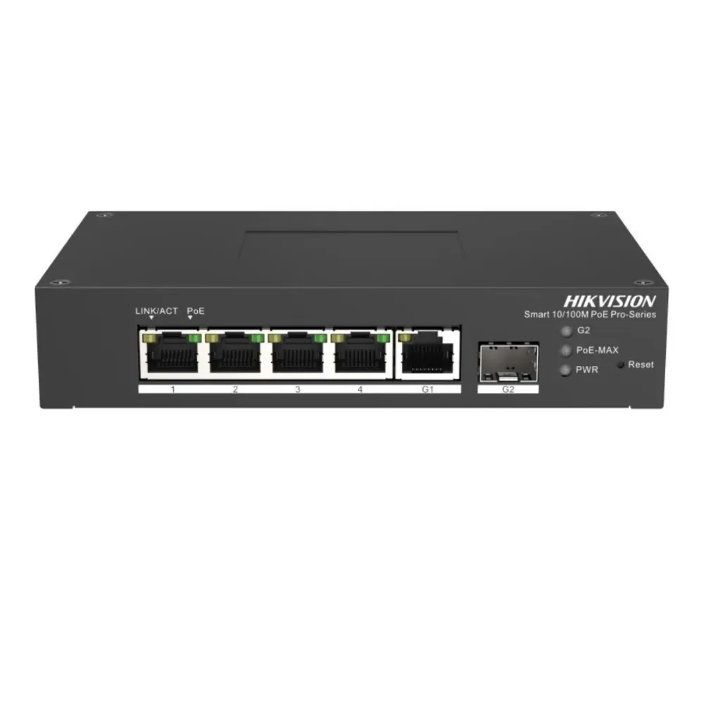 Switch Hikvision 4 Portas Gigabit PoE - DS-3T1306P-SI/HS