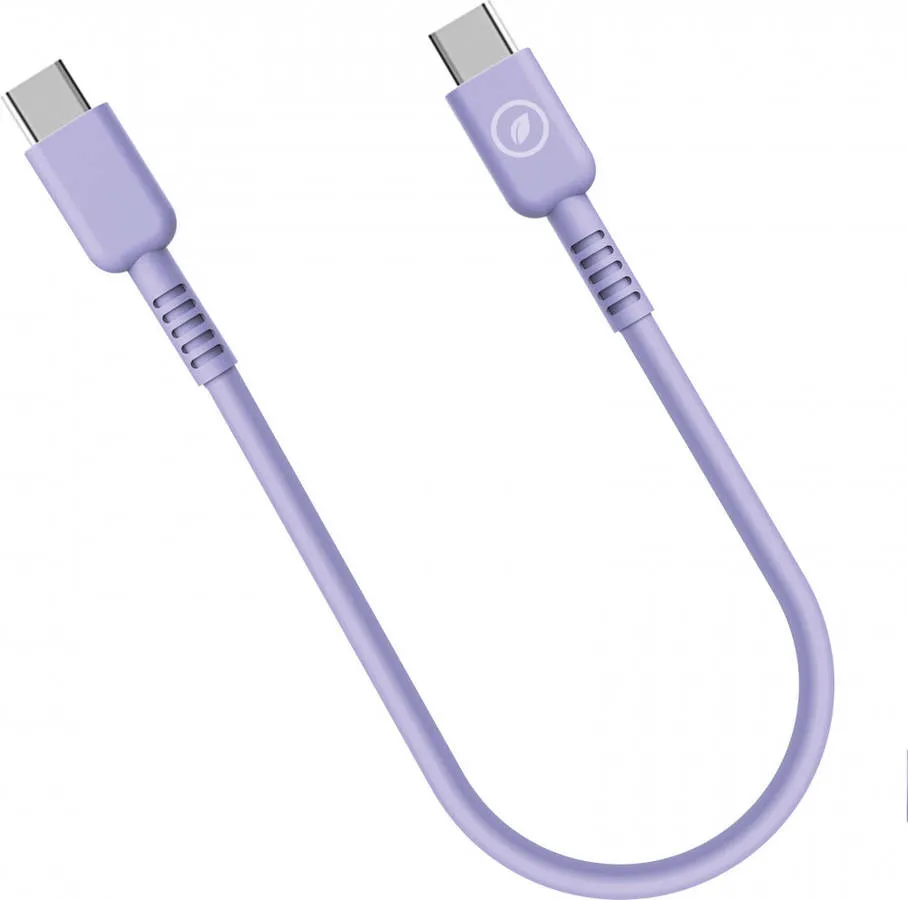 Cabo MUVIT USB-C a USB-C (3A/60W 0.2M Lavanda)