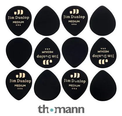 Dunlop Celluloid Teardrop Med. BK