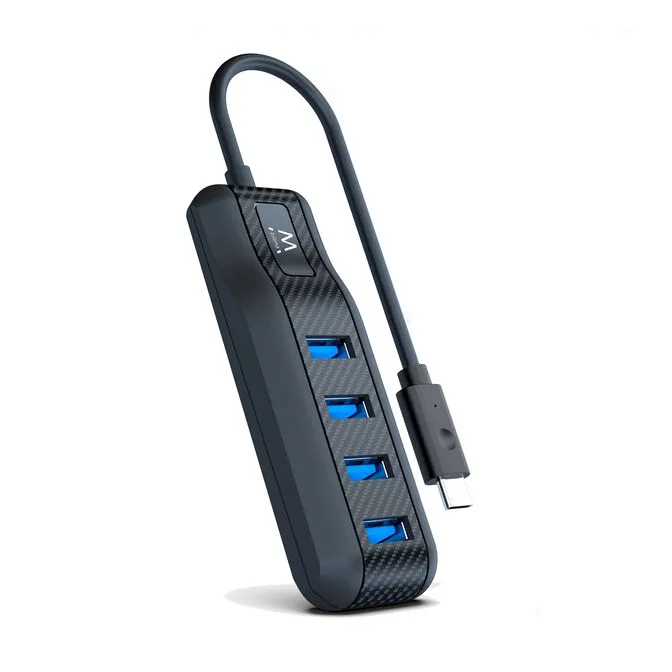 Hub USB Ewent 4 Portas USB 3.1 Gen 1 Tipo C