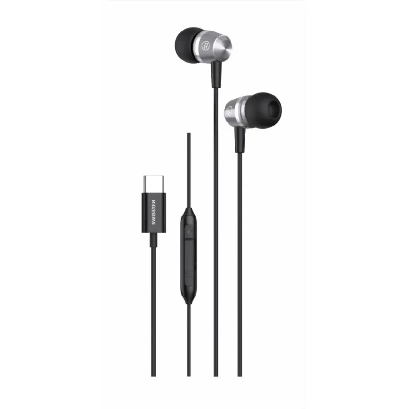 Swissten - Earphones USB-C Metallic