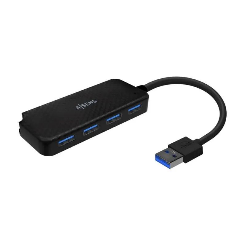 Hub AISENS USB 3.0 4 Portas 5Gbps Preto 15cm Hub AISENS USB 3.0 4 Portas 5Gbps Preto 15cm