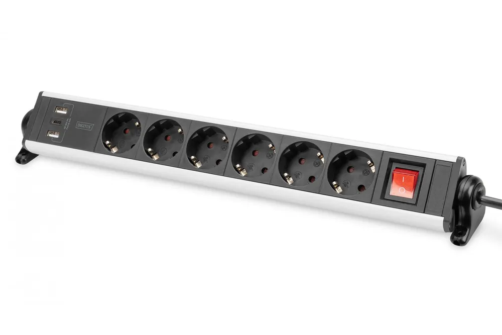 Digitus DA-70624 extensão elétrica 1,5 m 6 tomada(s) CA DA-70624