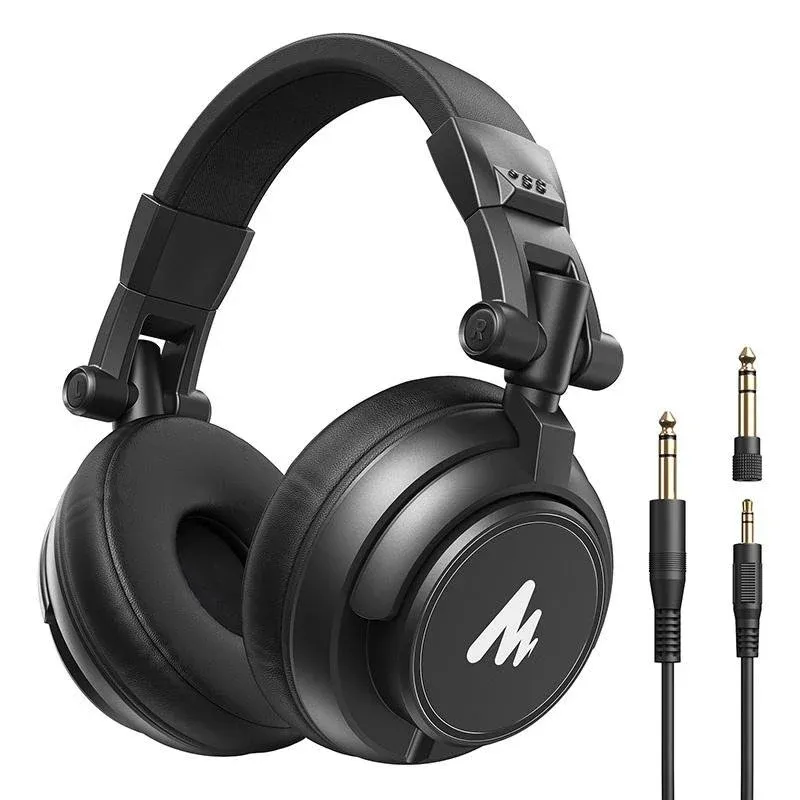 Auriculares Maono MH601 com fio, drivers 50mm, Shareport e design dobrável