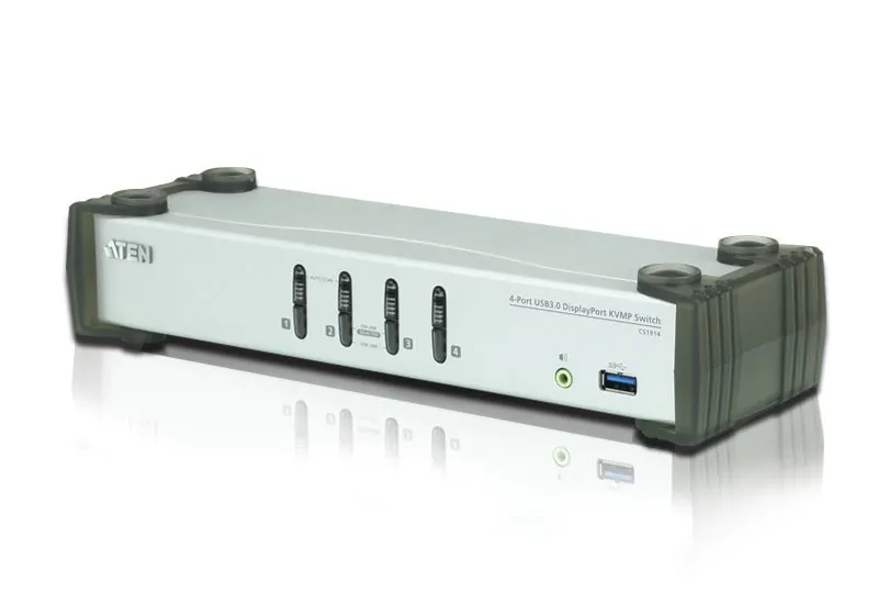 ATEN CS1914-AT-G chaveador KVM Preto, Cinzento CS1914-AT-G