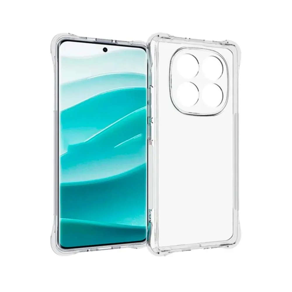 Capa Silicone Reforçado Xiaomi Redmi Note 14 Pro 5G Transparente