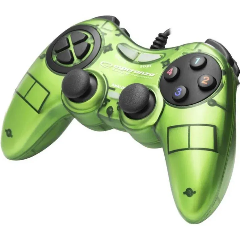 Gamepad Esperanza Fighter com Vibração e Dualpad 8 Direções PC PS2 PS3