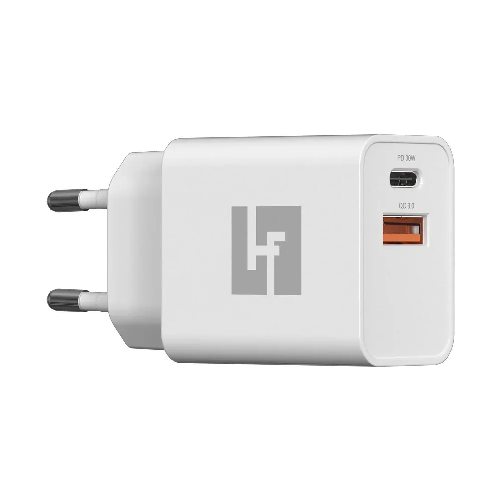 Carregador halfmman smart charger pd & qc 30w branco