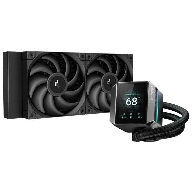 Refrigeração Líquida DeepCool MYSTIQUE 240 2 Ventoinhas LCD 2,8"