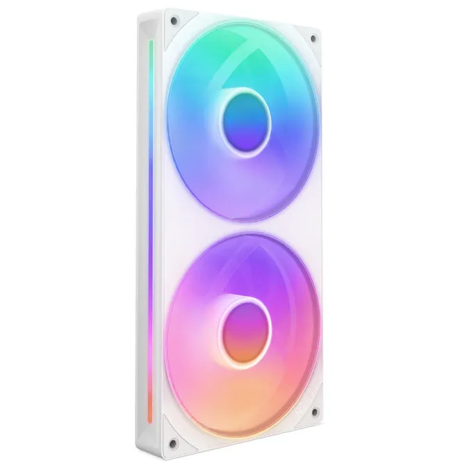 Ventoinha NZXT F240 RGB Core Single-Frame Brancas - Dupla Ventoínha 120mm (240mm)