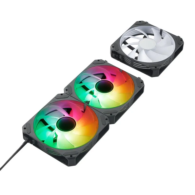 Ventoinha ABYSM GAMING ARCLIGHT 2.0 ARGB Preta PACK 3 em 1