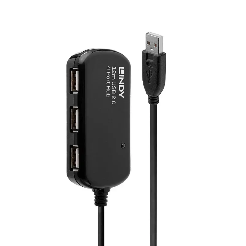 Hub Pro de Extensão Ativa Lindy USB 2.0 12m