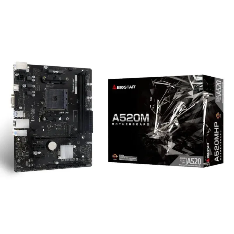 Biostar A520MHP Motherboard Micro-ATX AM4 DDR4 PCIe M.2