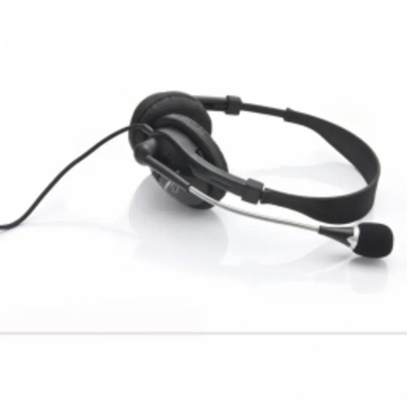Auriculares Esperanza EH115 com cabo, microfone boom para chamadas e música, preto