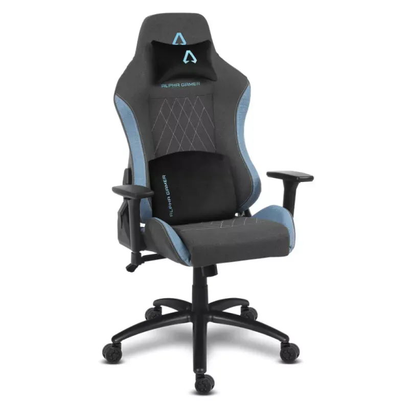 Alpha Gamer Gaia Dark Grey / Blue V2 - Cadeira gaming