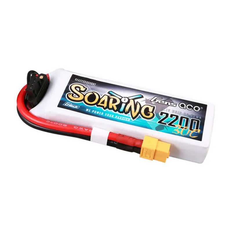 Gens Ace Bateria de drone G-Tech Soaring 2200mAh 11.1V 30C 3S1P Lipo Batte