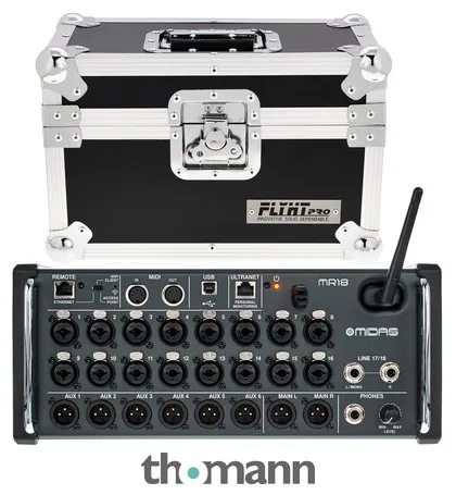 Midas MR 18 Flyht Case Bundle
