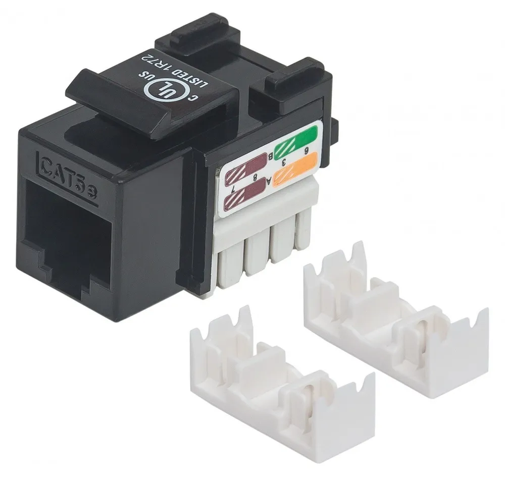 Intellinet 210416 Módulo keystone C5 UTP preto 210416