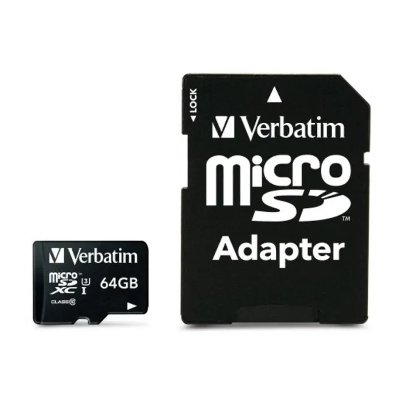 Cartão de memória Verbatim Pro 64 GB microSDXC UHS Classe 10