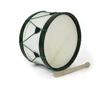 Bombo Tradicional Adamastor PLX12 Branco/Aro Verde 30cm