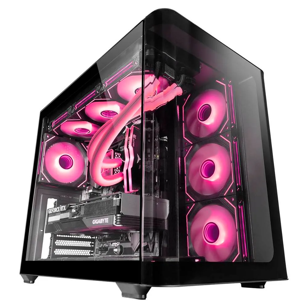 Caixa ATX Mars Gaming MC-FUSION Tempered Glass Preta