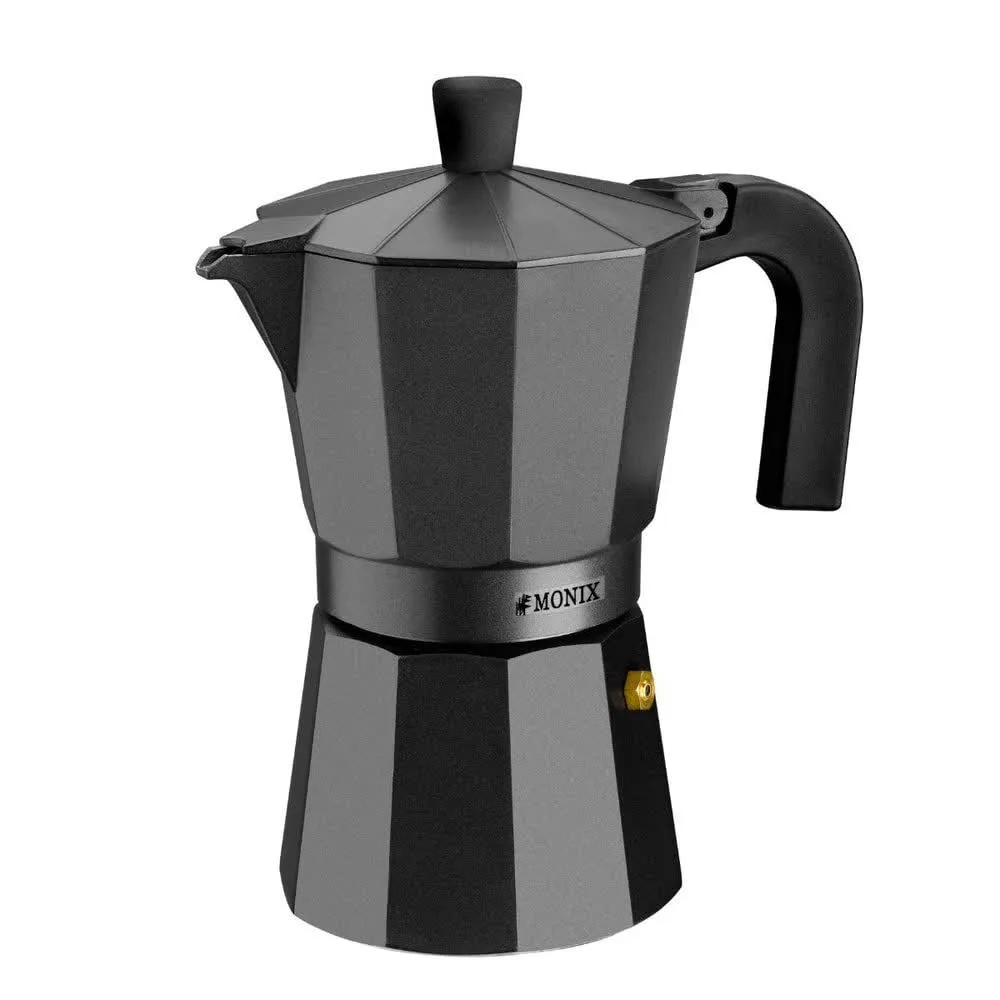 Cafeteira Italiana Monix Noir M640006/ 6 Xícaras/Preta