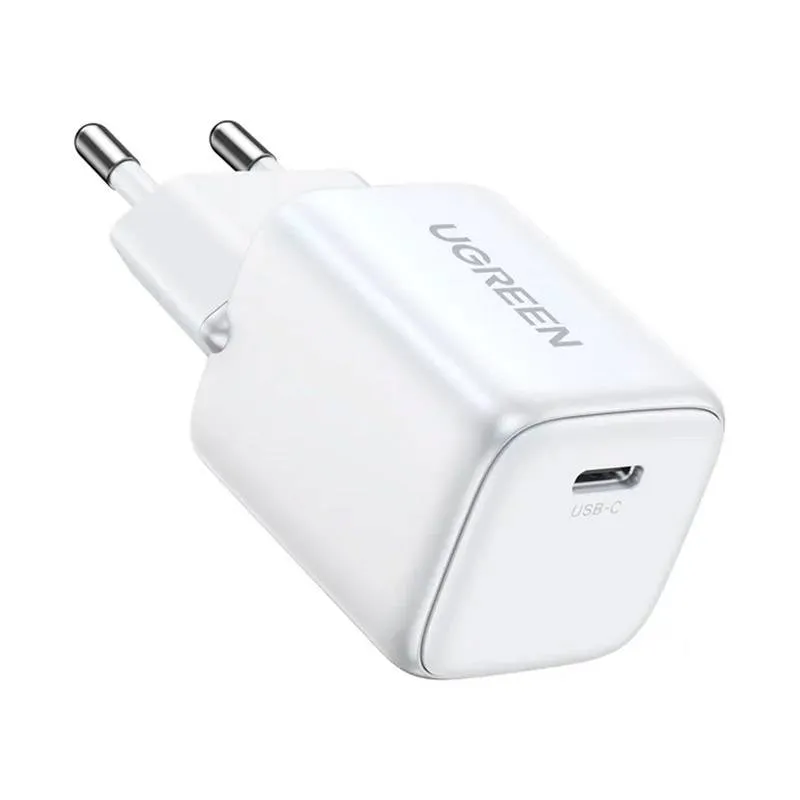Carregador UGREEN CD318 Nexode Mini 20W PD 3.0 GaN USB Type-C Branco