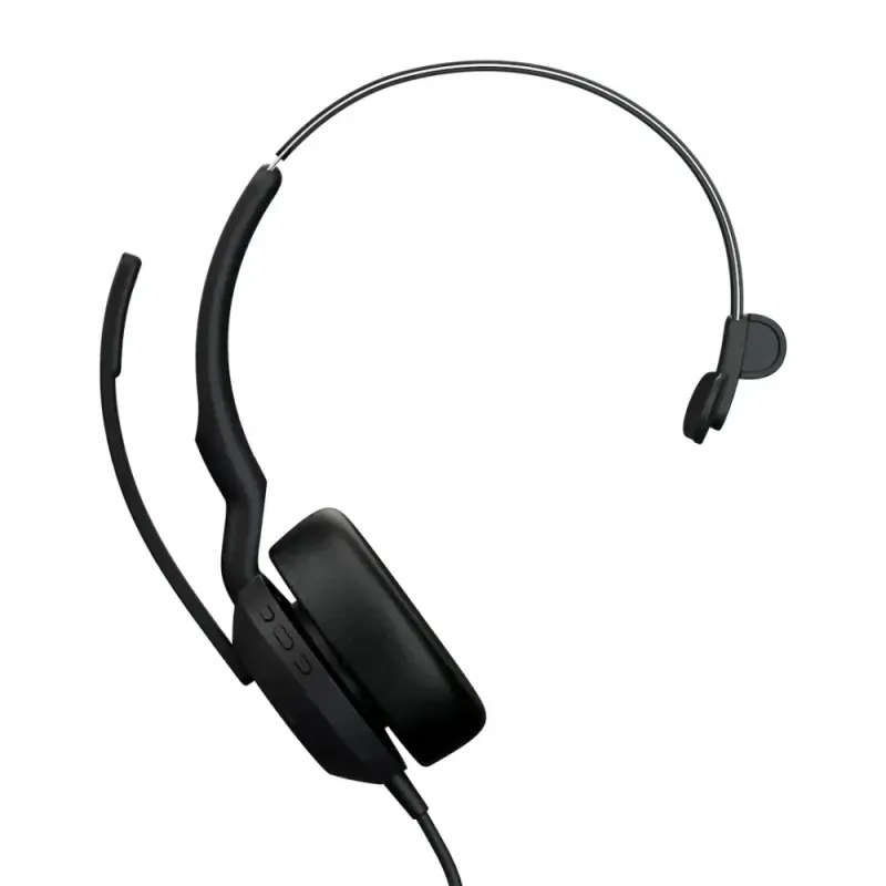 Jabra Evolve2 50 MS Mono - Auscultadores - no ouvido - com cabo - cancelamento de ruído activo - USB-C, USB-A - Certificado para Microsoft Teams