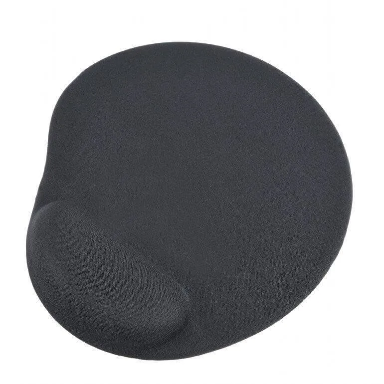 Tapete de Rato (Mousepad) Gembird MP-GEL-BK com Apoio de Pulso Preto