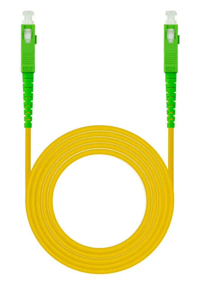 Cabo de Fibra Óptica Nanocable SC/APC-SC/APC Monomodo Simplex LSZH 20 M Amarelo